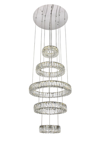 Monroe Integrated LED chip light Chrome Chandelier Clear Royal Cut Crystal