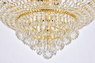 Century 12 light Gold Chandelier Clear Royal Cut Crystal