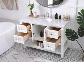 48 in. Single bathroom vanity set in White