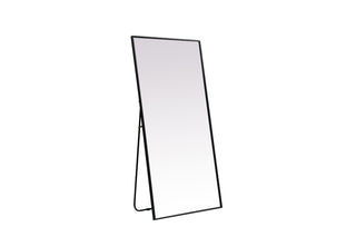 Metal Frame Rectangle Full Length Mirror 30x60 Inch in Black