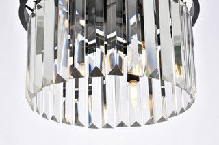 Sydney 3 light Matte Black Flush Mount Clear Royal Cut Crystal