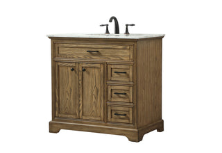 36 inch Single bathroom vanity in driftwood