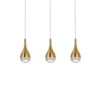 Amherst 24 inch LED pendant in satin gold