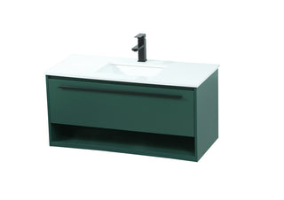 40 inch Single bathroom vanity in green