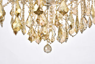 Maria Theresa 24 light Golden Teak Chandelier Golden Teak (Smoky) Royal Cut Crystal