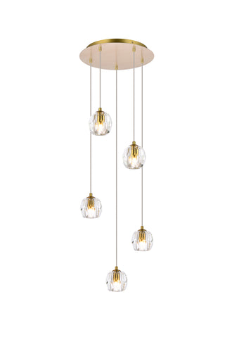 Eren 5 lights Gold pendant