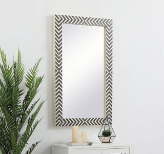 Rectangular mirror 48x30 inch in chevron