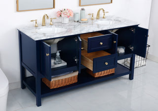 60 inch Single bathroom vanity in Blue