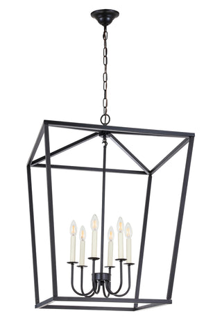 Maddox 6 light Black chandelier