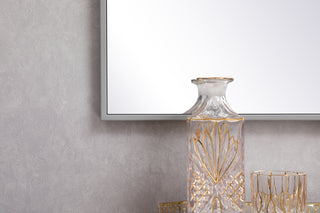 Metal frame rectangle mirror 18 inch x 36 inch in Grey