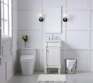 18 in. Single Bathroom Vanity set in antique white