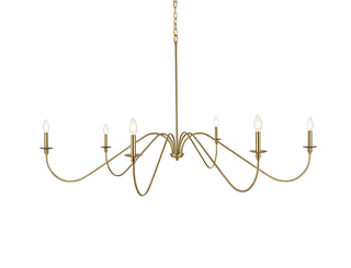 Rohan 60 inch chandelier in Satin Gold