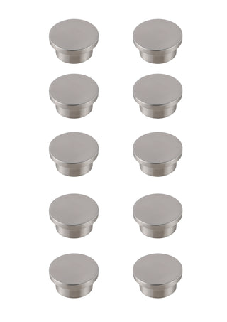 Trovon 1.6" Diameter Brushed Nickel  Oversize Round Knob Multipack (Set of 10)