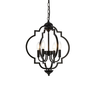 Sandara 4 lights pendant in black