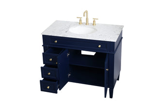 40 inch Single bathroom vanity in blue