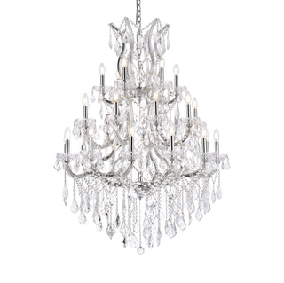 Maria Theresa 28 light Chrome Chandelier Clear Royal Cut Crystal