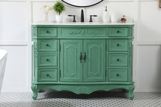 48 inch Single bathroom vanity in vintage mint