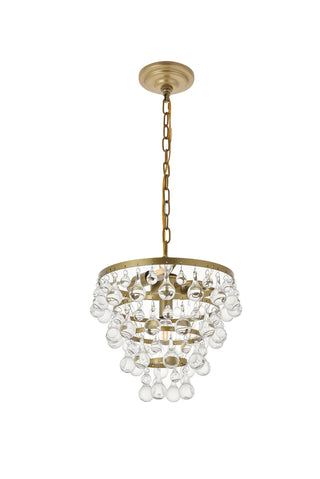 Kora 3 light Brass Pendant