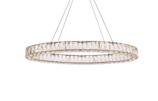 Monroe 36 inch LED oval Single pendant in gold