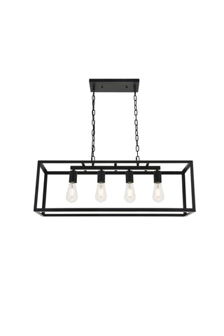 Resolute 4 light black Pendant