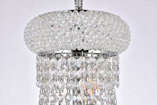 Primo 8 light Chrome Pendant Clear Royal Cut Crystal