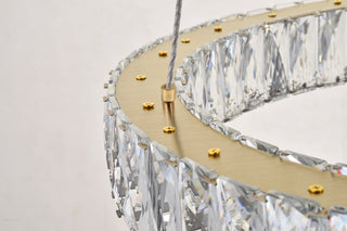 Monroe Integrated LED chip light gold Chandelier Clear Royal Cut Crystal