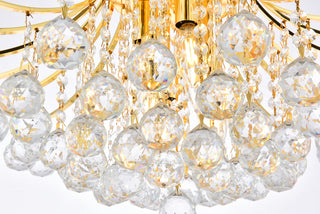 Toureg 6 light Gold Flush Mount Clear Royal Cut Crystal