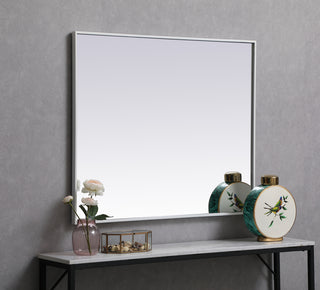 Metal frame rectangle mirror 30 inch x 36 inch in White