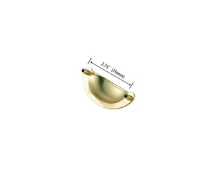 Claude 2-3/4" Center to Center Brushed Gold Cup Bar Pull Multipack (set of 10)