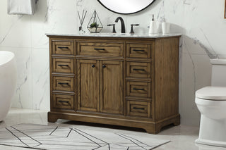 48 inch Single bathroom vanity in driftwood