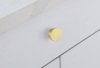 Trovon 1.6" Diameter Brushed Gold Oversize Round Knob Multipack (Set of 10)