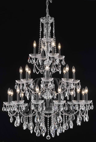 St. Francis 24 light Dark Bronze Chandelier Clear Royal Cut Crystal