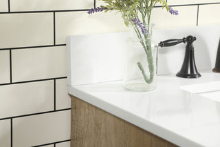30 inch Single bathroom vanity in natural oak with backsplash