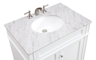 32 In. Single Bathroom Vanity Set In White