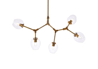 Cavoli 5 lights brass chandelier