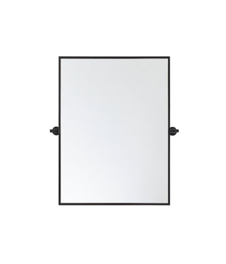 Rectangle pivot mirror 24x32 inch in black