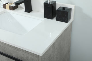 30 inch Single bathroom vanity in concrete grey with backsplash