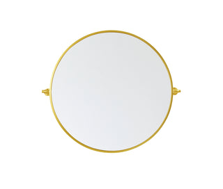 Round pivot mirror 30 inch in gold