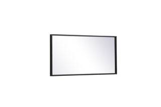 Metal frame rectangle mirror 14x28 inch in black