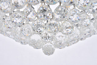 Corona 9 light Chrome Flush Mount Clear Royal Cut Crystal