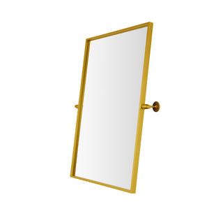 Rectangle pivot mirror 24x32 inch in gold