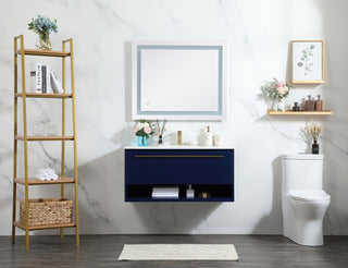 40 inch Single bathroom vanity in blue