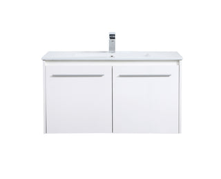 36 inch  Single Bathroom Floating Vanity in White