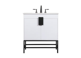 30 inch Single bathroom vanity in white