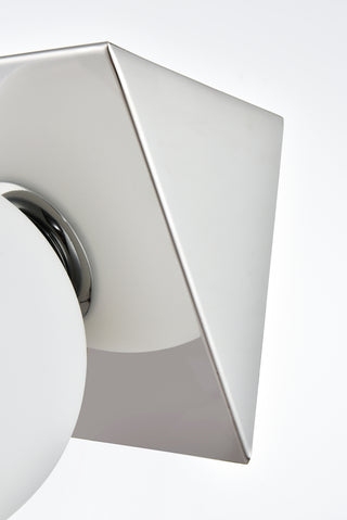 Jillian 1 light Chrome and frosted white Bath Sconce