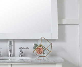 Aqua rectangle vanity mirror 48 inch in White