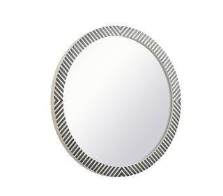 Round mirror 48 inch in Chevron