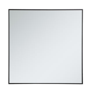 Metal frame square mirror 36 inch in Black