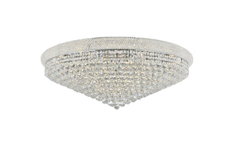 Primo 30 light Chrome Flush Mount Clear Royal Cut Crystal