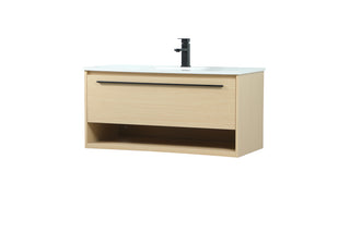 40 inch Single bathroom vanity in maple